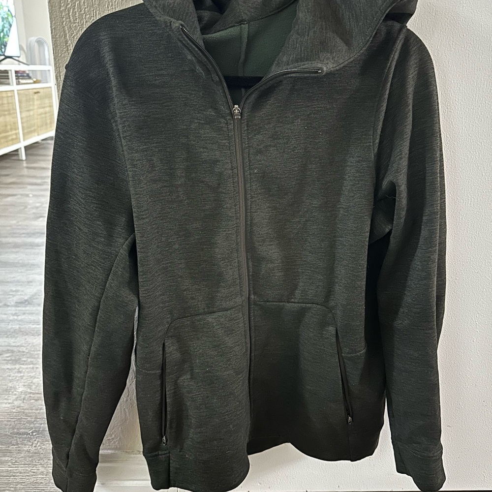lululemon athletica Dark Green Zip Up Sweater